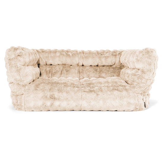 2-Sitzer Louis Sitzsacksofa - Bubble Pelz Creme 01