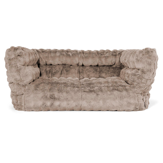 2-Sitzer Louis Sitzsacksofa - Bubble Pelz Nerzfarben 01