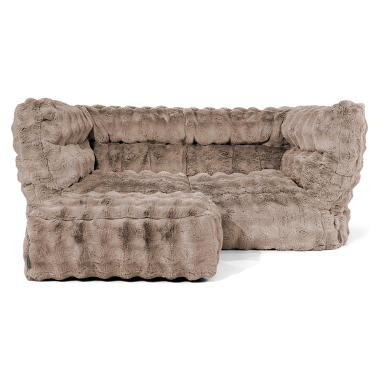2-Sitzer Louis Sitzsacksofa - Bubble Pelz Nerzfarben 02