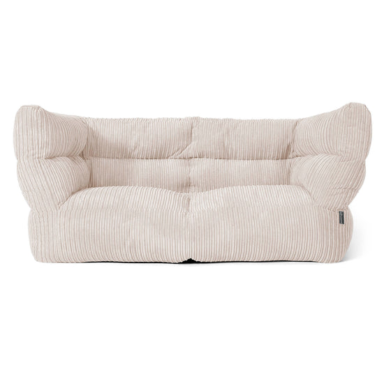 2-Sitzer Louis Sitzsacksofa - Cord Elfenbein 01