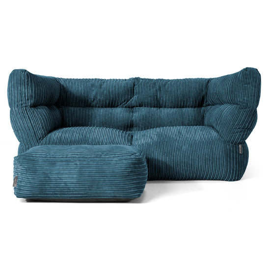 2-Sitzer Louis Sitzsacksofa - Cord Marineblau 02