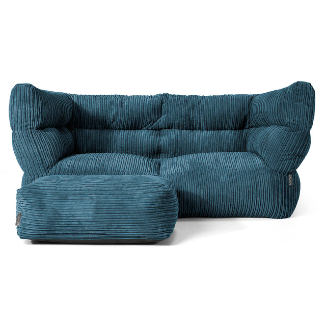 2-Sitzer Louis Sitzsacksofa - Cord Marineblau 02