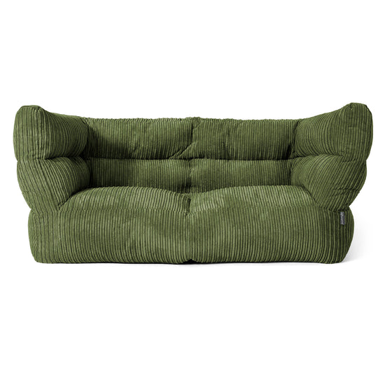 2-Sitzer Louis Sitzsacksofa - Cord Nadelwaldgrün 01