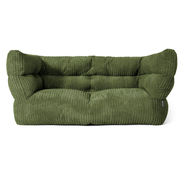 2-Sitzer Louis Sitzsacksofa - Cord Nadelwaldgrün 01