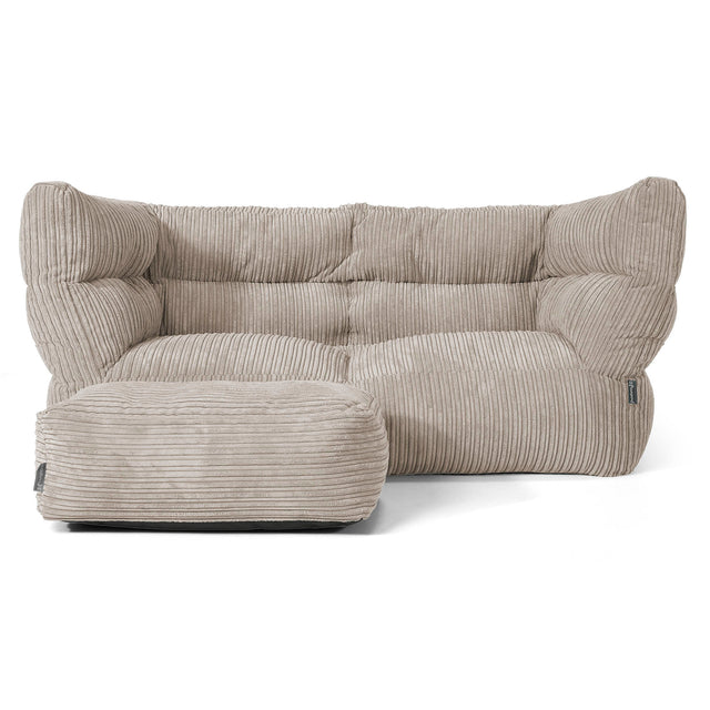 2-Sitzer Louis Sitzsacksofa - Cord Nerzfarben 02