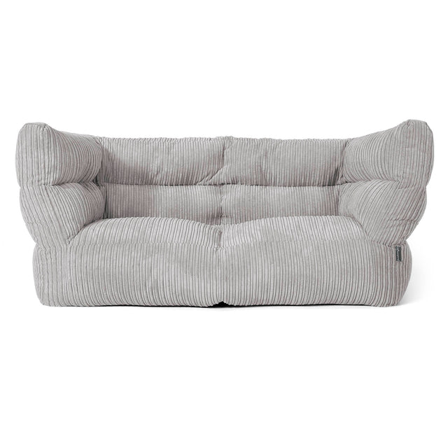 2-Sitzer Louis Sitzsacksofa - Cord Silbergrau 01