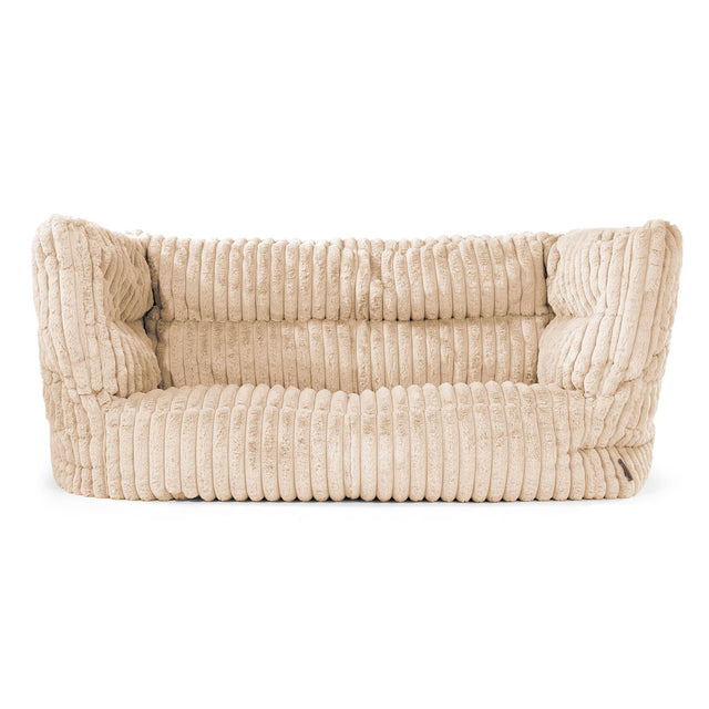 2-Sitzer Louis Sitzsacksofa - Ultra Plüsch Cord Creme 01