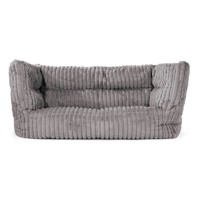 2-Sitzer Louis Sitzsacksofa - Ultra Plüsch Cord Grau 01