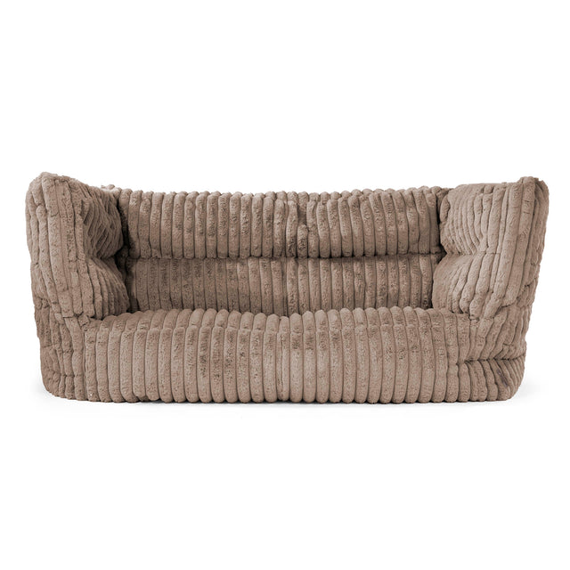 2-Sitzer Louis Sitzsacksofa - Ultra Plüsch Cord Nerzfarben 01