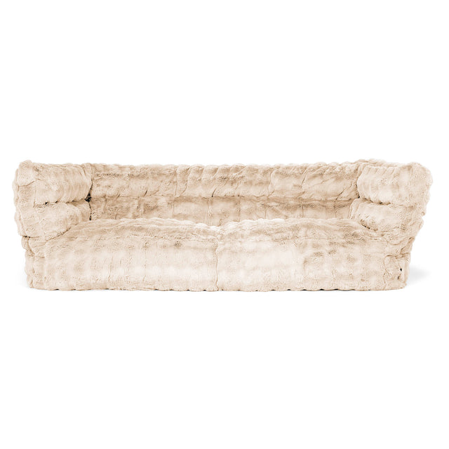 3-Sitzer Louis Sitzsacksofa - Bubble Pelz Creme 01