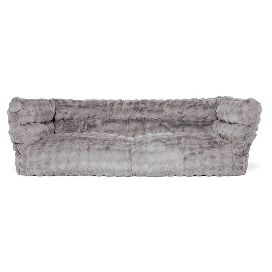 3-Sitzer Louis Sitzsacksofa - Bubble Pelz Grau 01