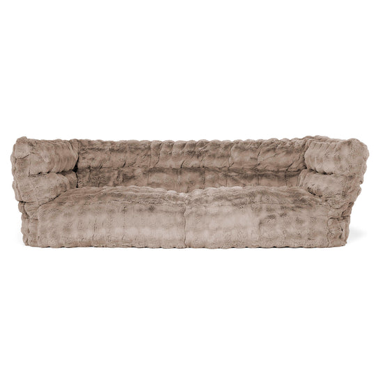 3-Sitzer Louis Sitzsacksofa - Bubble Pelz Nerzfarben 01