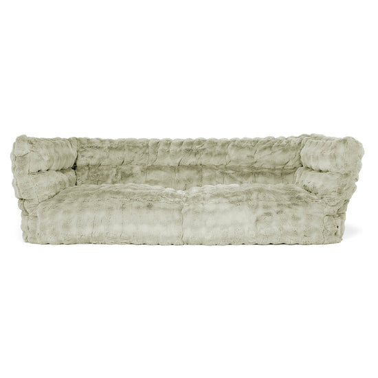 3-Sitzer Louis Sitzsacksofa - Bubble Pelz Salbeigrün 01