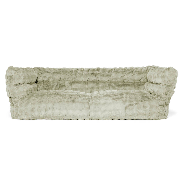 3-Sitzer Louis Sitzsacksofa - Bubble Pelz Salbeigrün 01