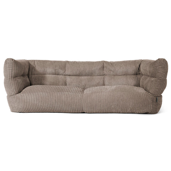 3-Sitzer Louis Sitzsacksofa - Cord Beigegrau 01
