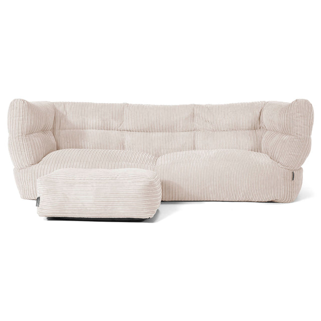 3-Sitzer Louis Sitzsacksofa - Cord Elfenbein 02