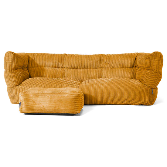3-Sitzer Louis Sitzsacksofa - Cord Goldhonig 02
