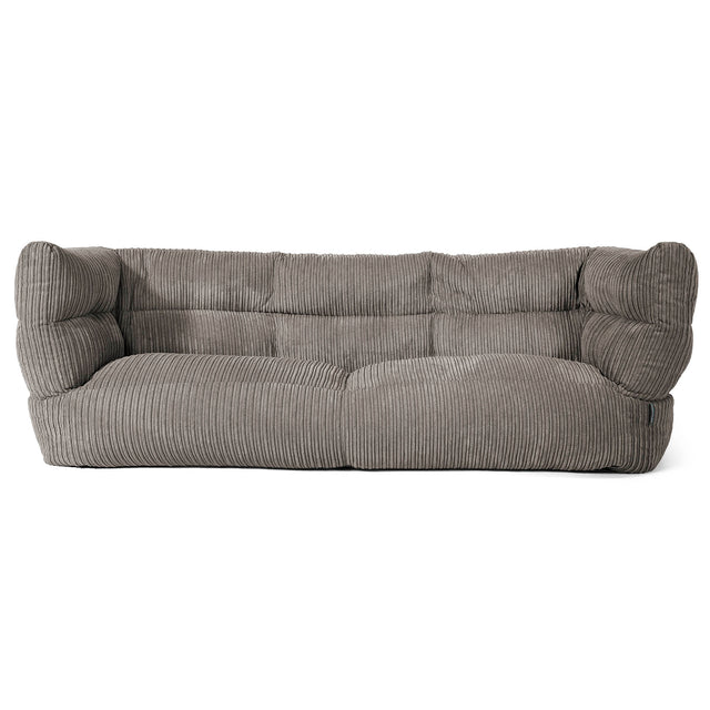 3-Sitzer Louis Sitzsacksofa - Cord Graphitgrau 01