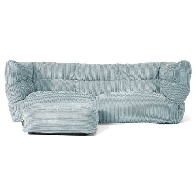 3-Sitzer Louis Sitzsacksofa - Cord Mintgrün 02