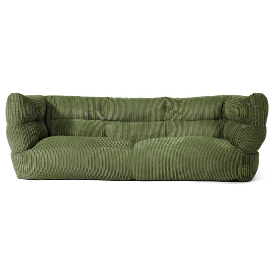 3-Sitzer Louis Sitzsacksofa - Cord Nadelwaldgrün 01
