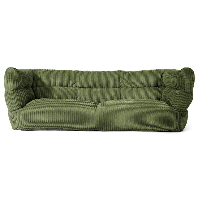 3-Sitzer Louis Sitzsacksofa - Cord Nadelwaldgrün 01