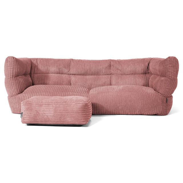 3-Sitzer Louis Sitzsacksofa - Cord Pfirsich 02