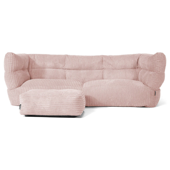 3-Sitzer Louis Sitzsacksofa - Cord Rosa 02