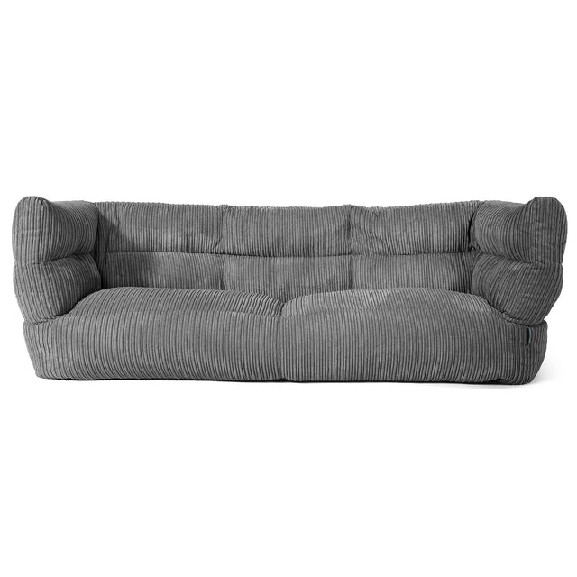 3-Sitzer Louis Sitzsacksofa - Cord Schiefergrau 01