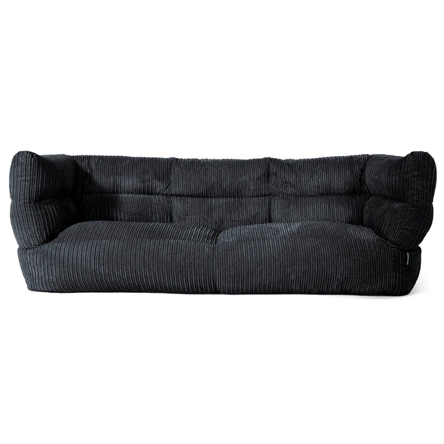 3-Sitzer Louis Sitzsacksofa - Cord Schwarz 01