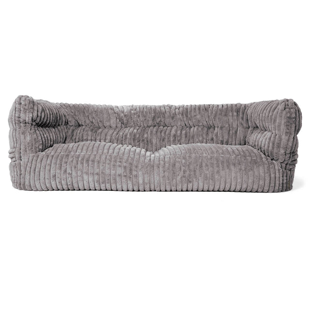 3-Sitzer Louis Sitzsacksofa - Ultra Plüsch Cord Grau 01