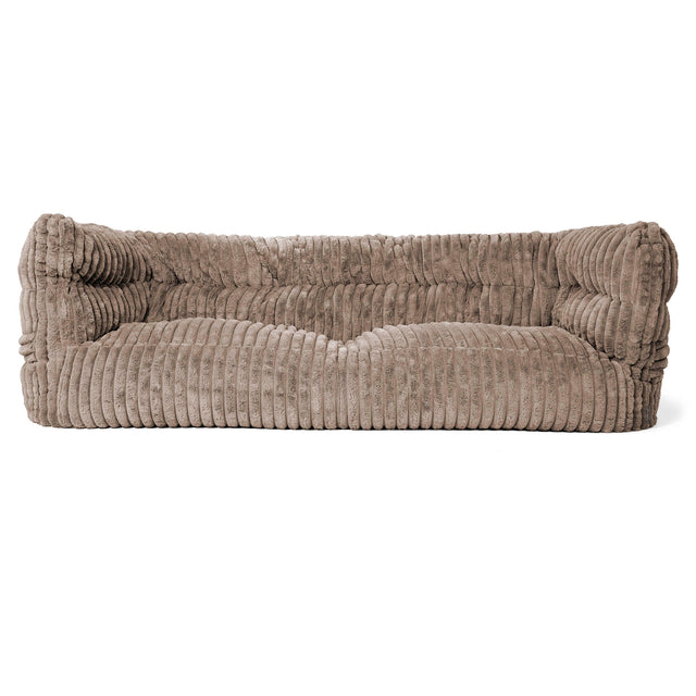 3-Sitzer Louis Sitzsacksofa - Ultra Plüsch Cord Nerzfarben 01