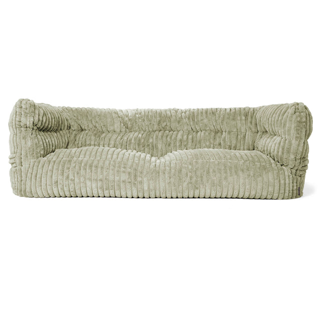 3-Sitzer Louis Sitzsacksofa - Ultra Plüsch Cord Salbeigrün 01