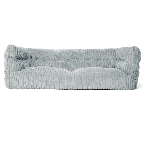 3-Sitzer Louis Sitzsacksofa - Ultra Plüsch Cord Taubenblau 01