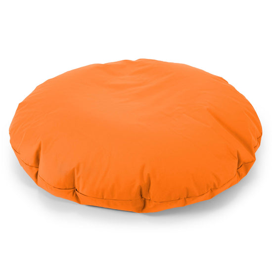 Flexforma Runder Sitzsack als Bodenkissen für Erwachsene - Pflegeleicht Orange 01
