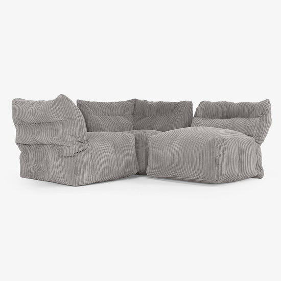 3-Sitzer Modulares Sofa-Set - Cord Graphitgrau 03