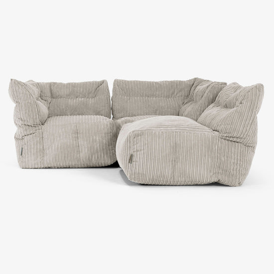 3-Sitzer Modulares Sofa-Set - Cord Nerzfarben 04