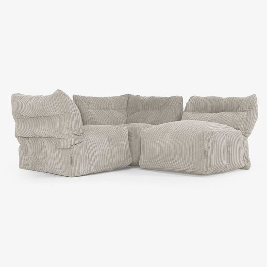 3-Sitzer Modulares Sofa-Set - Cord Nerzfarben 03