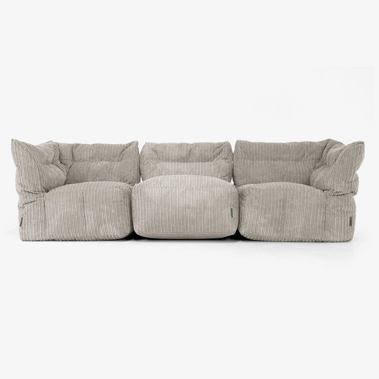 3-Sitzer Modulares Sofa-Set - Cord Nerzfarben 01
