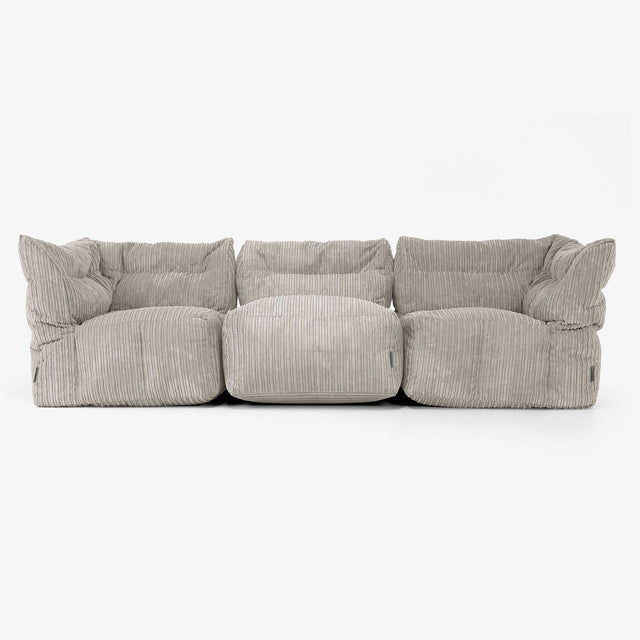 3-Sitzer Modulares Sofa-Set - Cord Nerzfarben 01