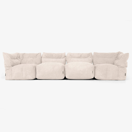 4-Sitzer Modulares Sofa-Set - Cord Elfenbein 01