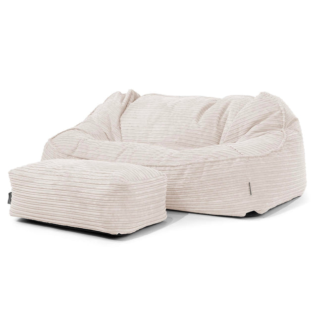 Das Slouchy XXL Sitzsack Sofa - Cord Elfenbein 02