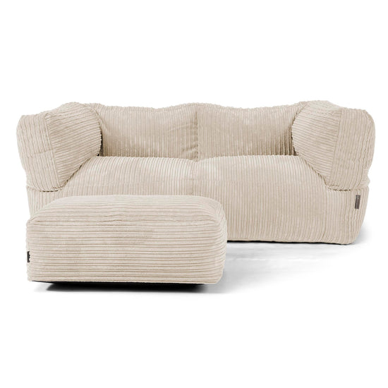 2-Sitzer Albert Sitzsacksofa - Cord Creme 02