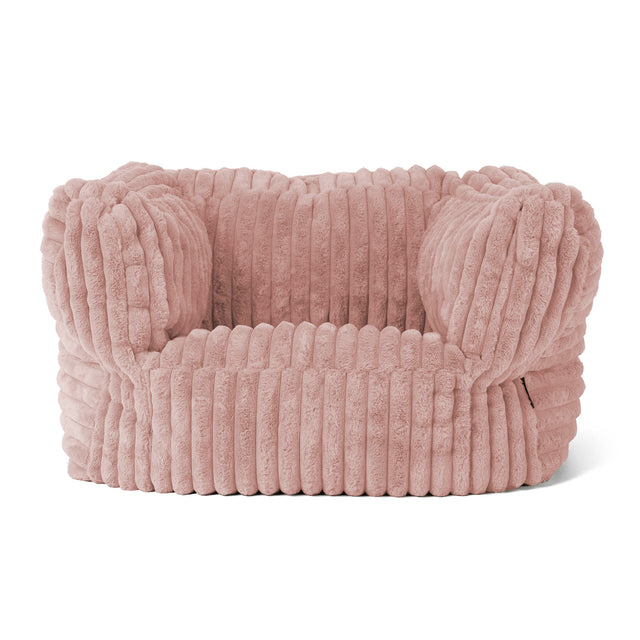 Albert Sitzsack Ohrensessel - Ultra Plüsch Cord Pastellrosa 01