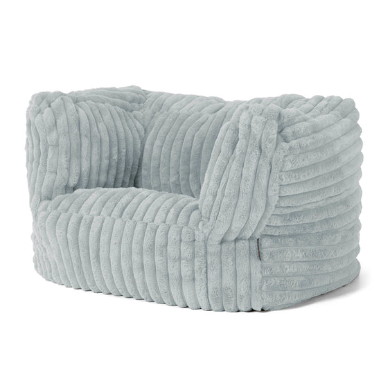 Albert Sitzsack Ohrensessel - Ultra Plüsch Cord Taubenblau 03
