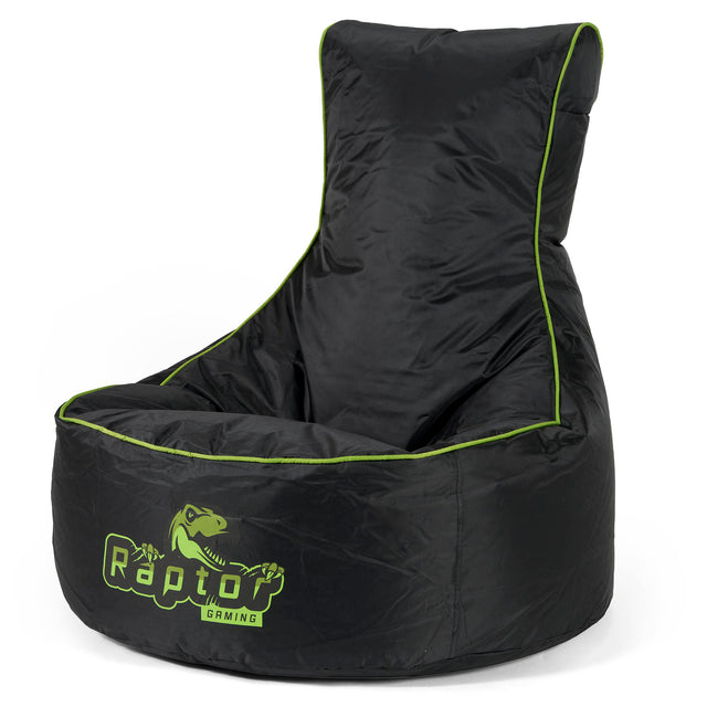 Gaming Sitzsack im Autositz-Stil - Schwarz / Grün 01