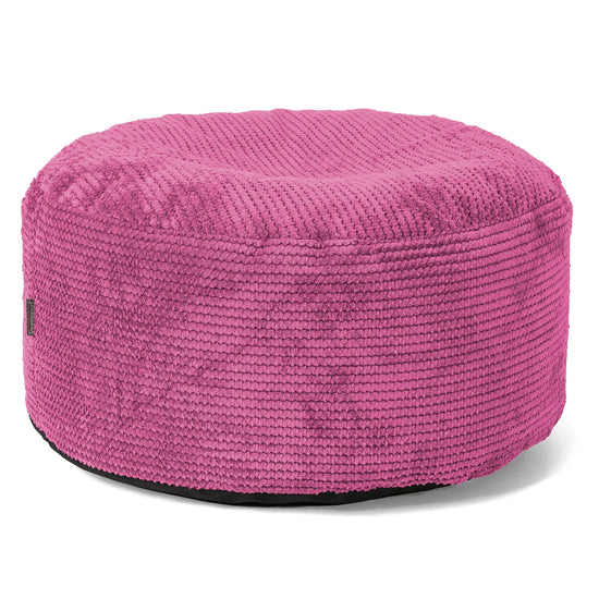 Großer runder Fußhocker - Pom-Pom Pink 01