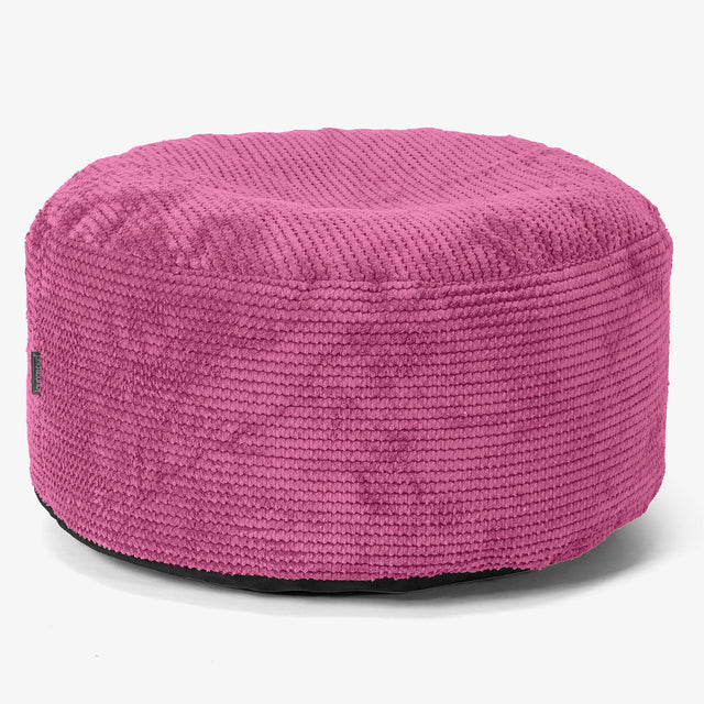 Großer runder Fußhocker - Pom-Pom Pink 01