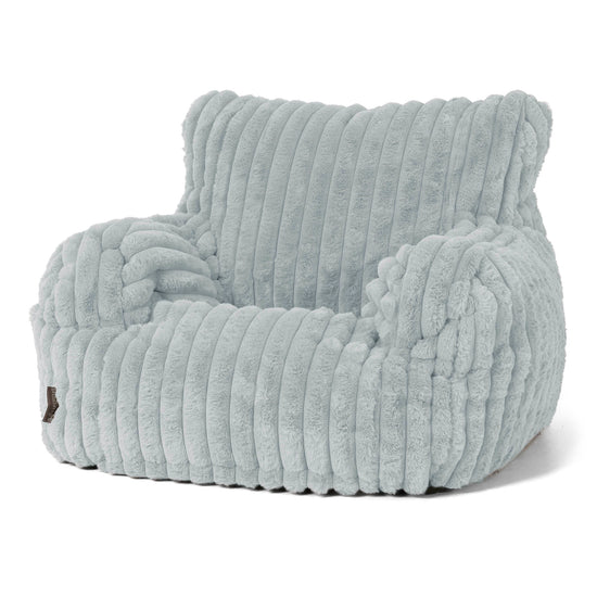 Josephine Sitzsack Ohrensessel - Ultra Plüsch Cord Taubenblau 01