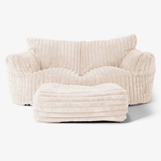 Josephine Sitzsack Sofa - Ultra Plüsch Cord Creme 02