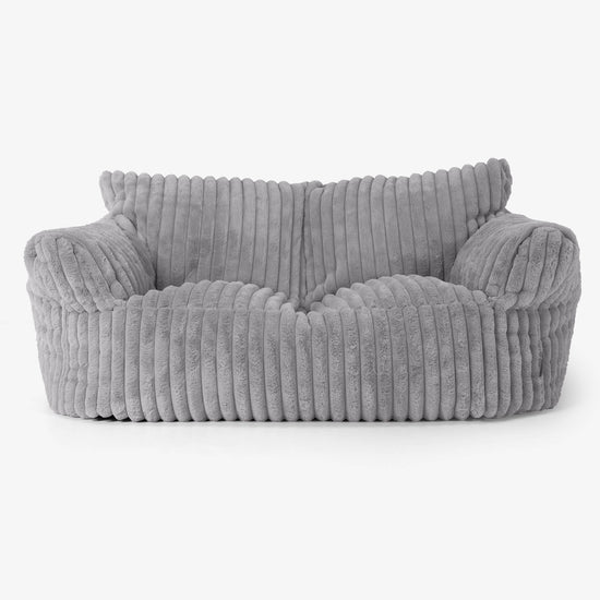 Josephine Sitzsack Sofa - Ultra Plüsch Cord Grau 01